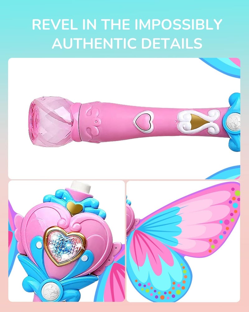 Bubble Maker Machine for Kids, Handheld Bubble Blower Toy with Light and Music for Parties, Weddings, Outdoor and Indoor, 500+ Bubbles Per Minute Bubble Maker with Bubble Solution - Image 4